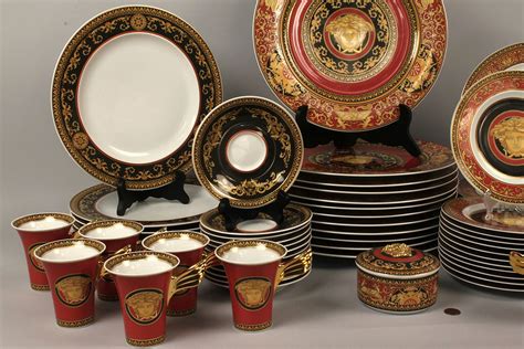 complete rosenthal dinnerware set versace|rosenthal Versace black.